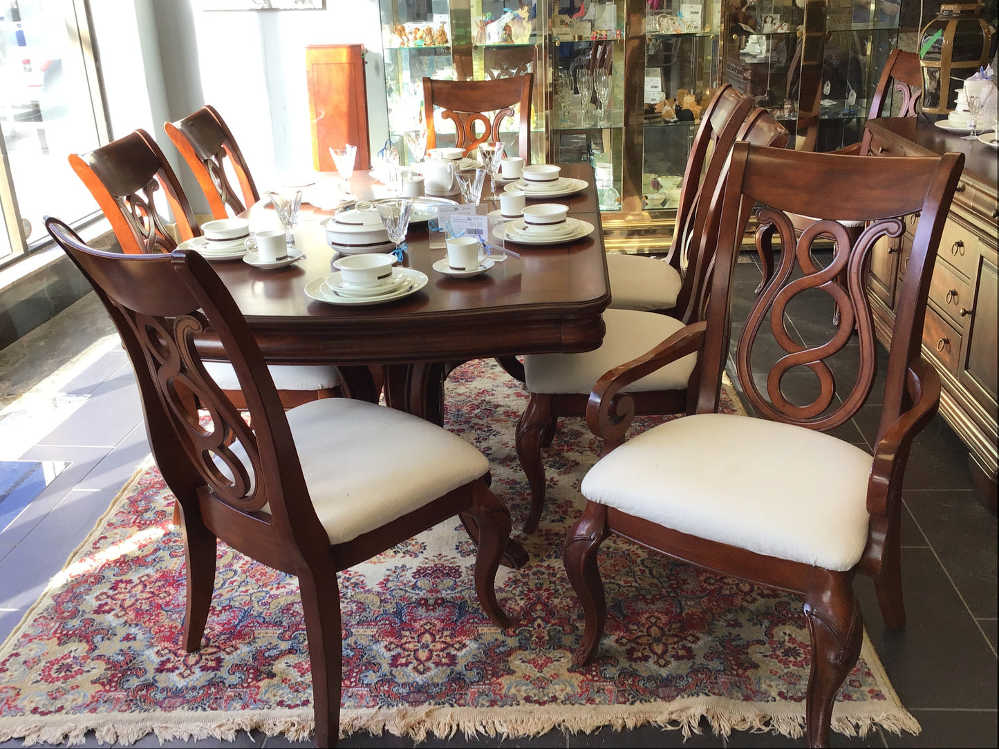 Gorgeous Dark Wood Dining Set