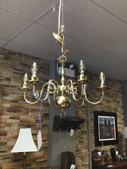 1990's Vintage Brass Chandelier