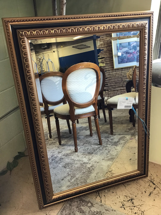Framed Beveled Mirror - Black & Copper