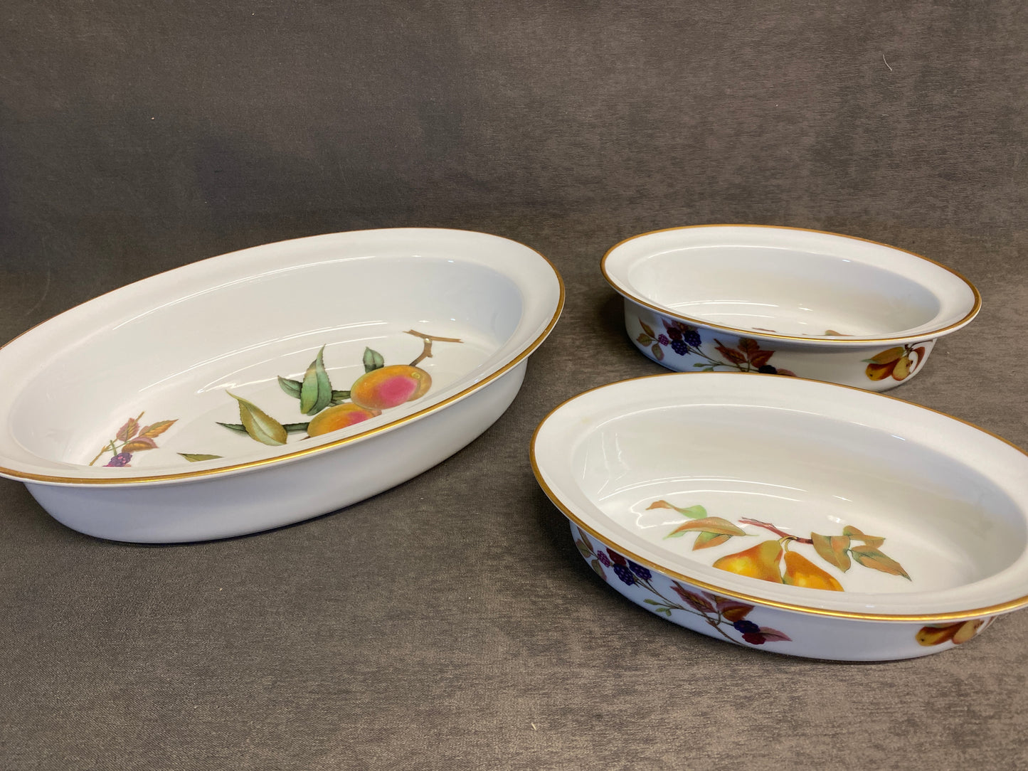 3PC Evesham Rimmed Oval Bakers