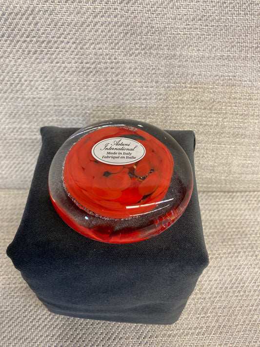 Astuni Glass Paperweight - Italy -1"H