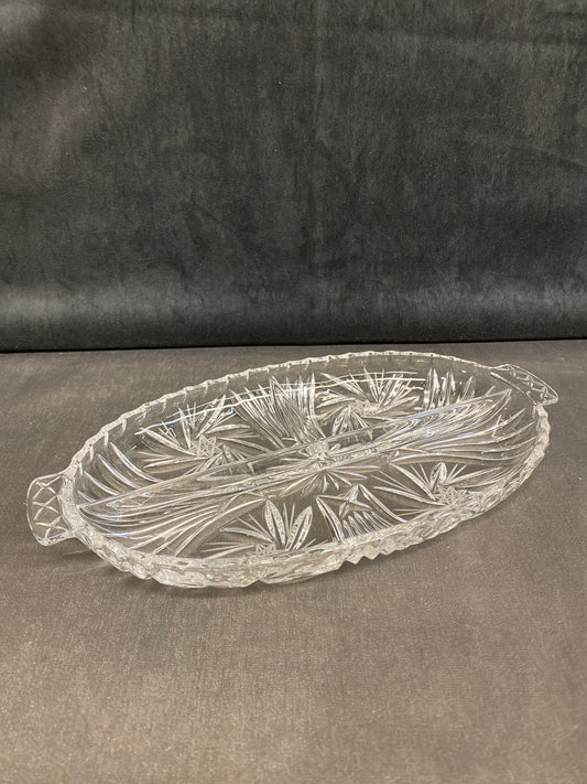 Crystal Divided Relish Dish