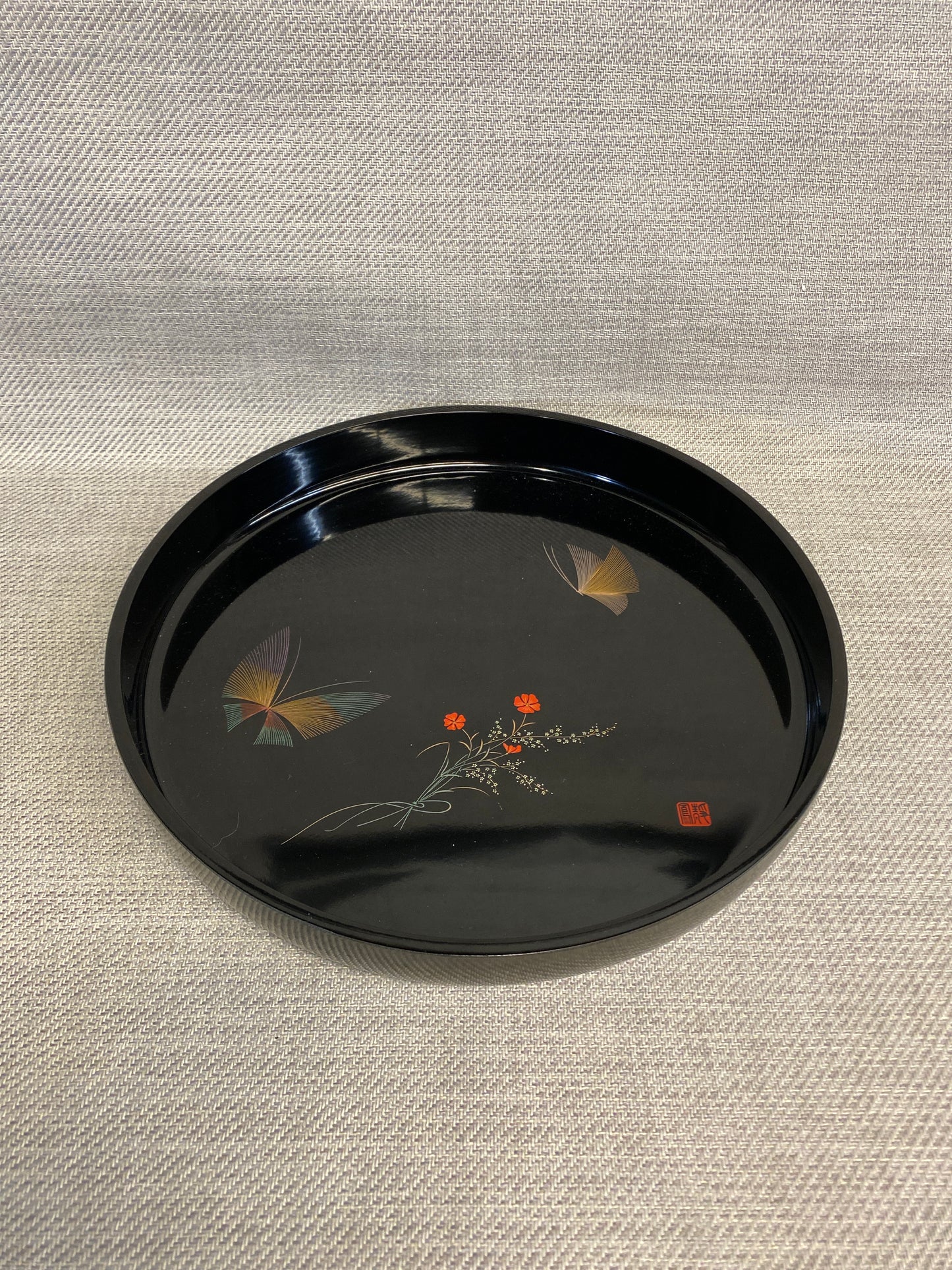 Japanese Lacquerware Round Tray