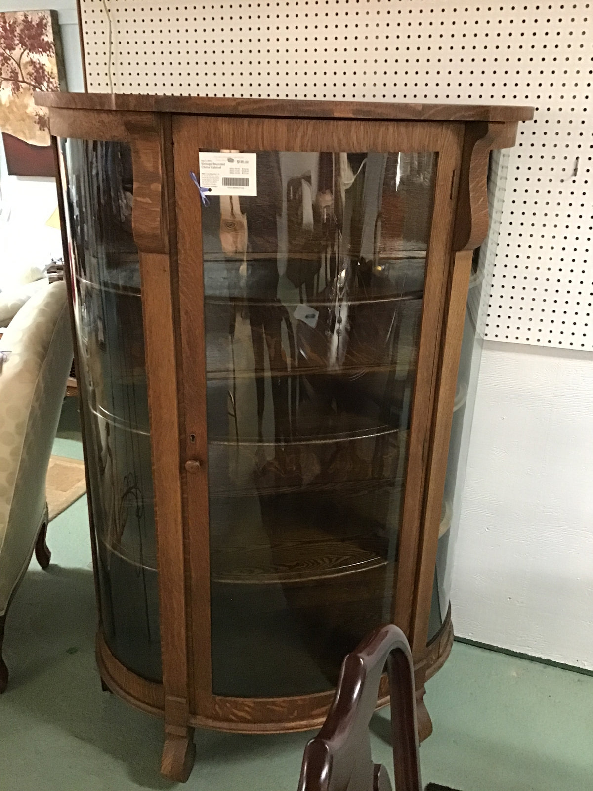 Vintage Rounded China Cabinet