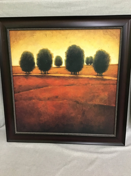 Earthy Incandescence Landscape Framed