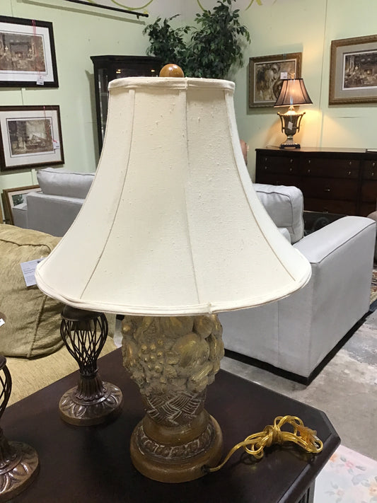 Bombay Table Lamp - Gold Tone Fruit
