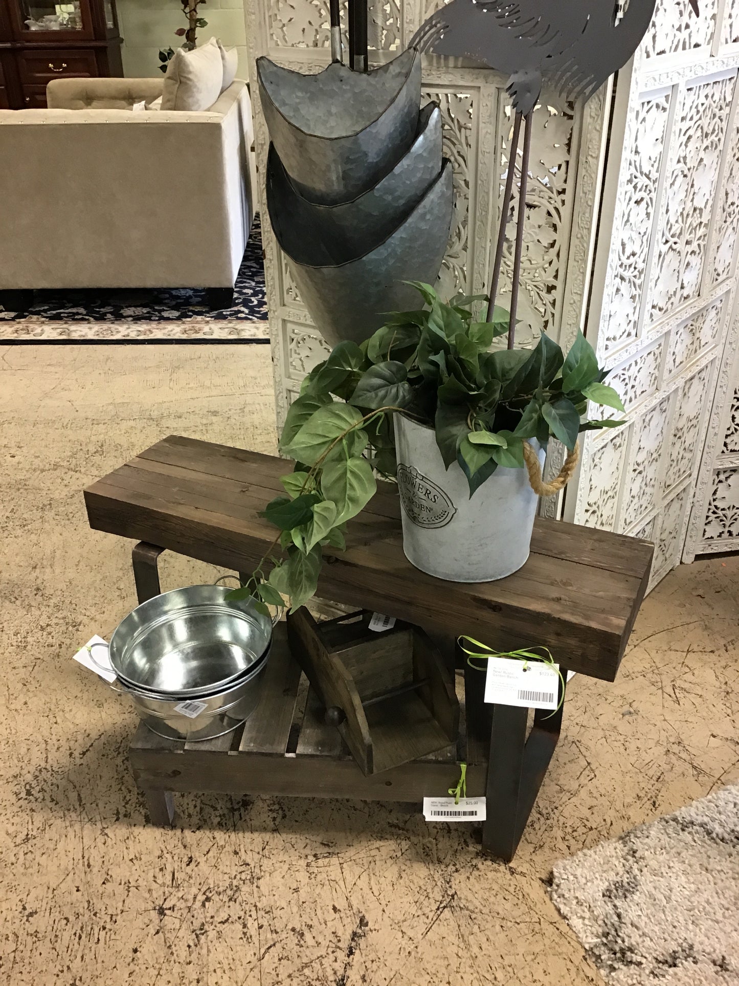 New! Rustic Garden Bench