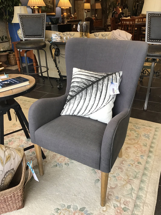 Grey Upholstered Accent Chair