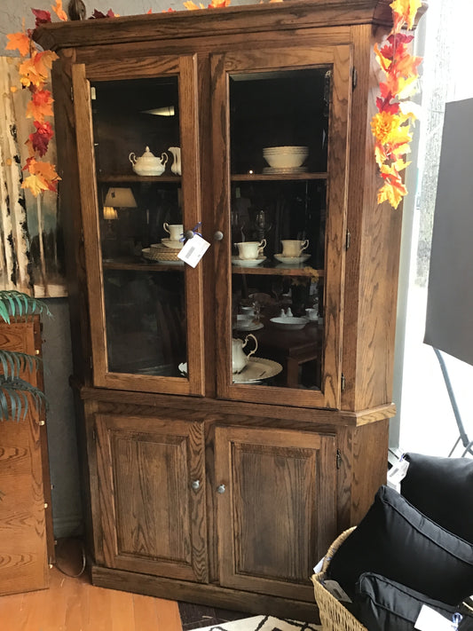 Mennonite Solid Oak Hutch