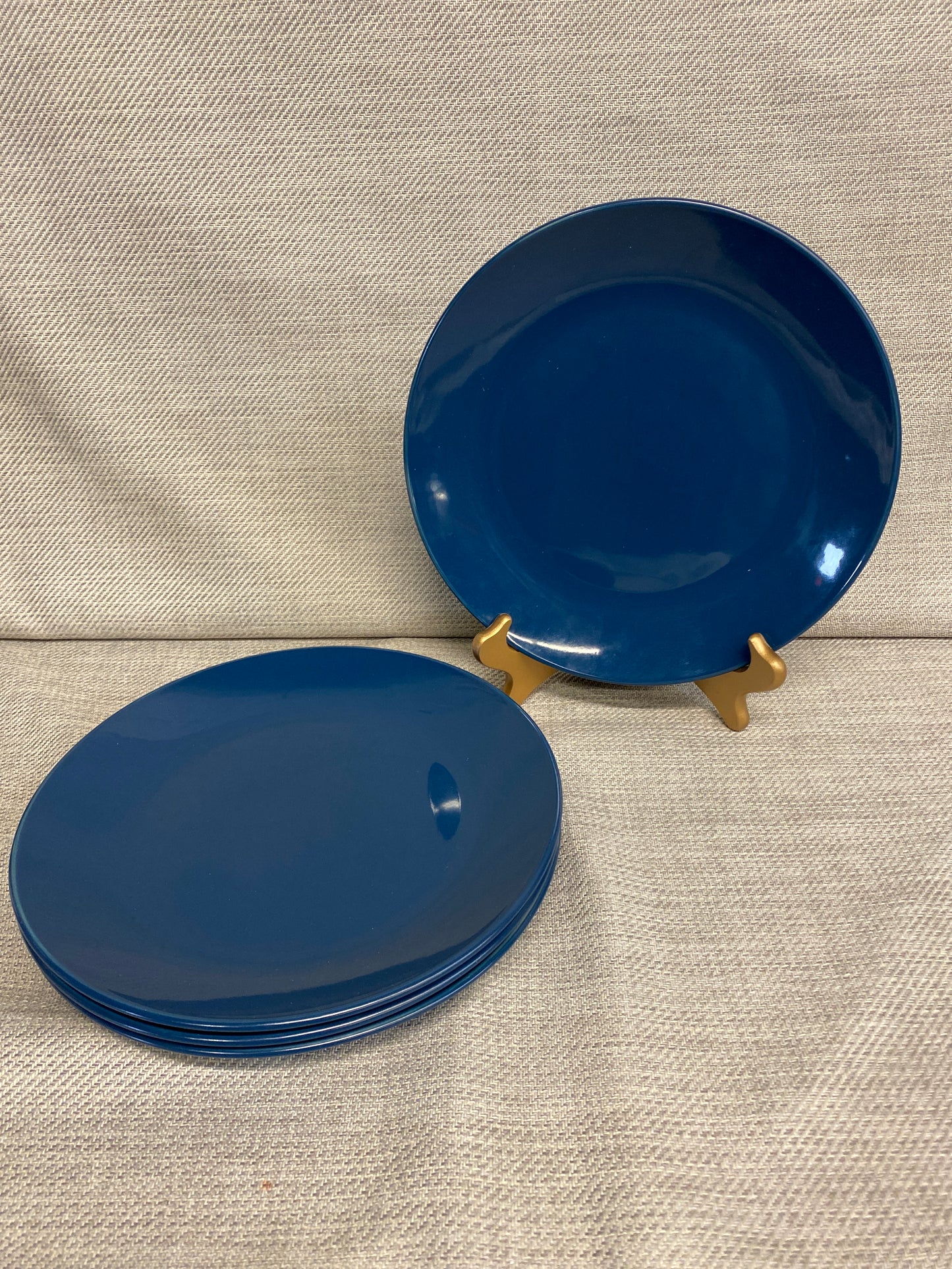 Set 4 Deane & White Dinner Plates - Blue