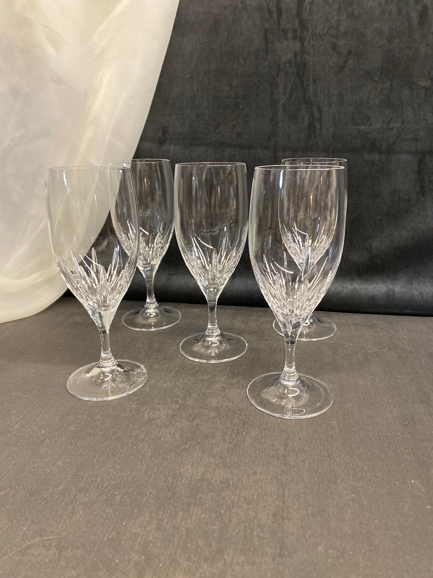 Set 5 Wedgwood Crystal Ice Tea Glasses