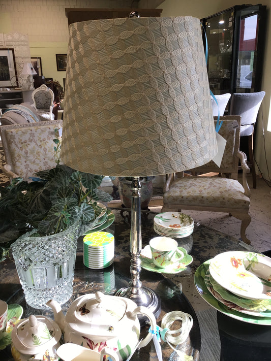 Bombay Table Lamp - Silver Tone Metal