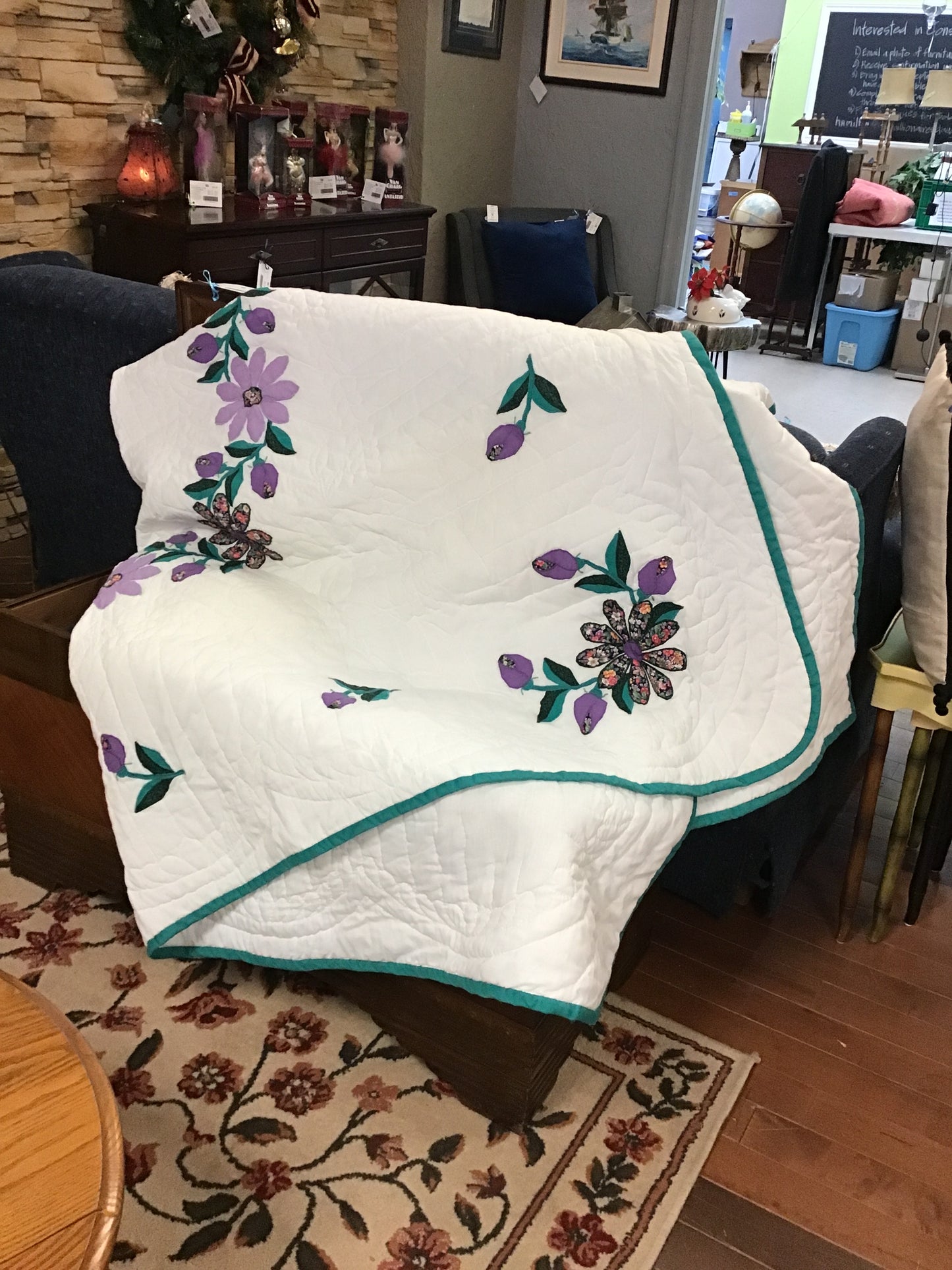 Handmade Quilt 'Purple Patchwork'