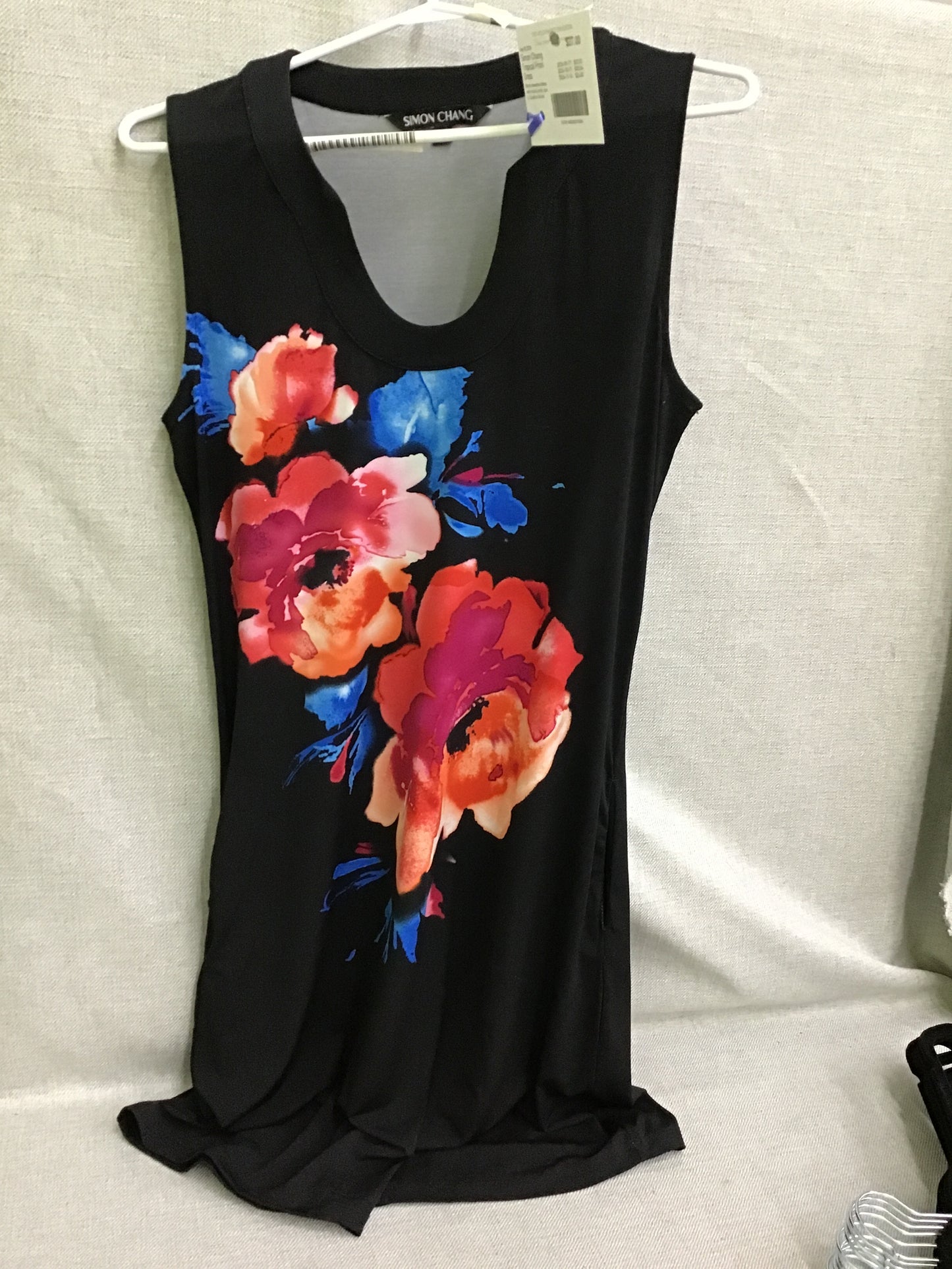 Simon Chang Tropical Print Dress
