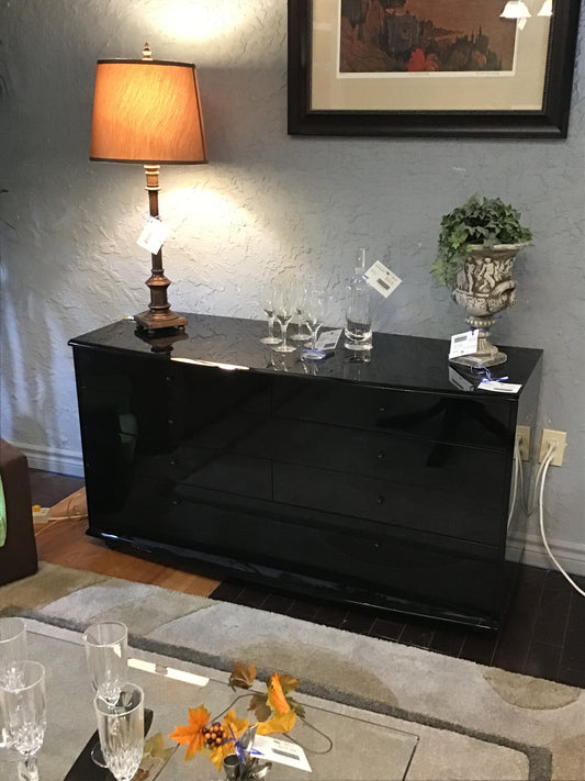Modern Black Lacquer Dresser/Sideboard