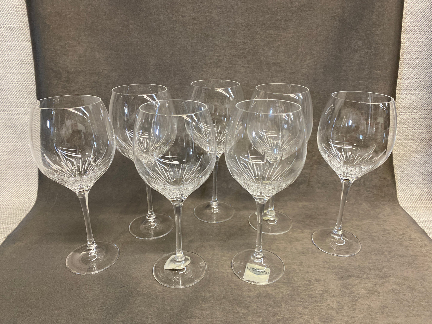 Set 7 Wedgwood Crystal Goblets