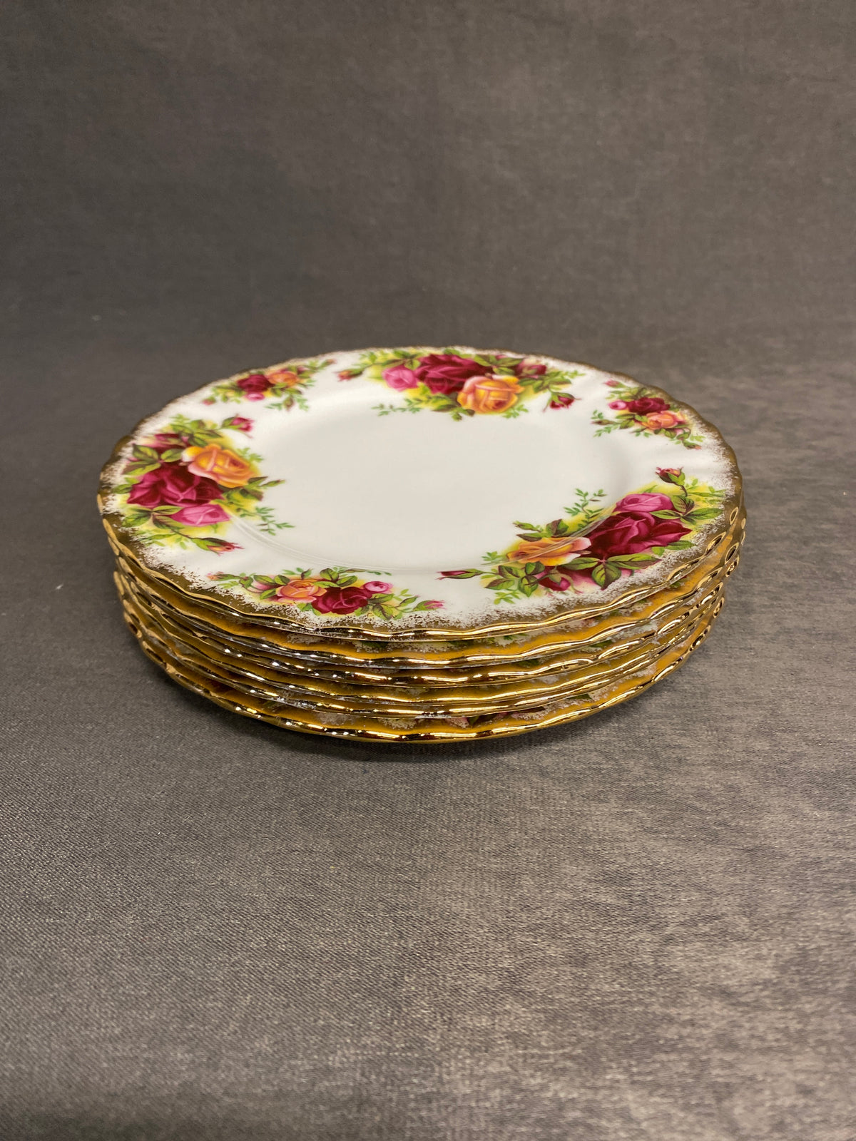 Set 6 Old Country Roses B&B Plates