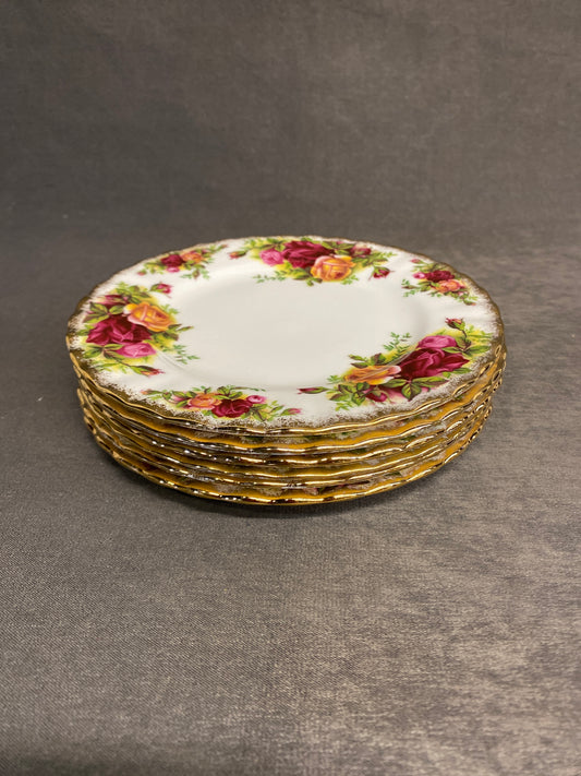 Set 6 Old Country Roses B&B Plates