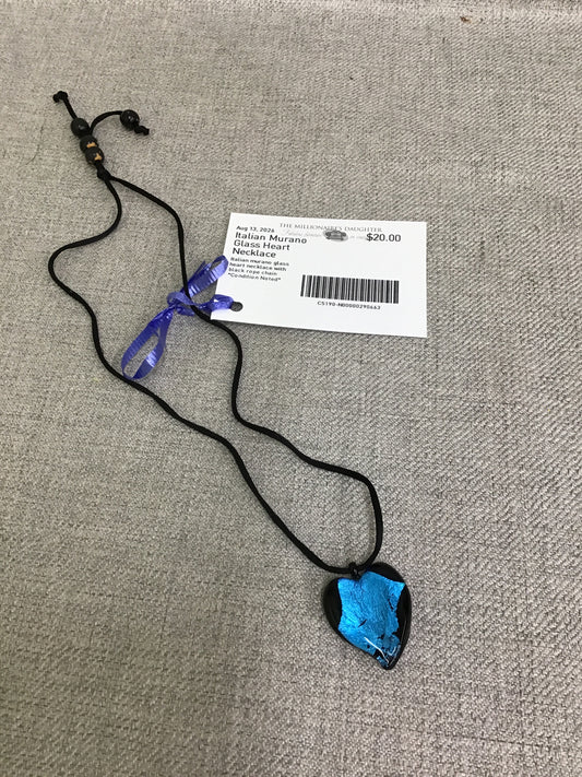 Italian Murano Glass Heart Necklace