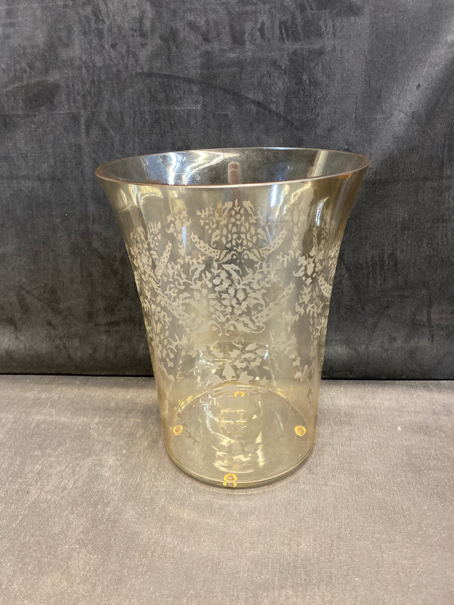 Etched Glass Vase