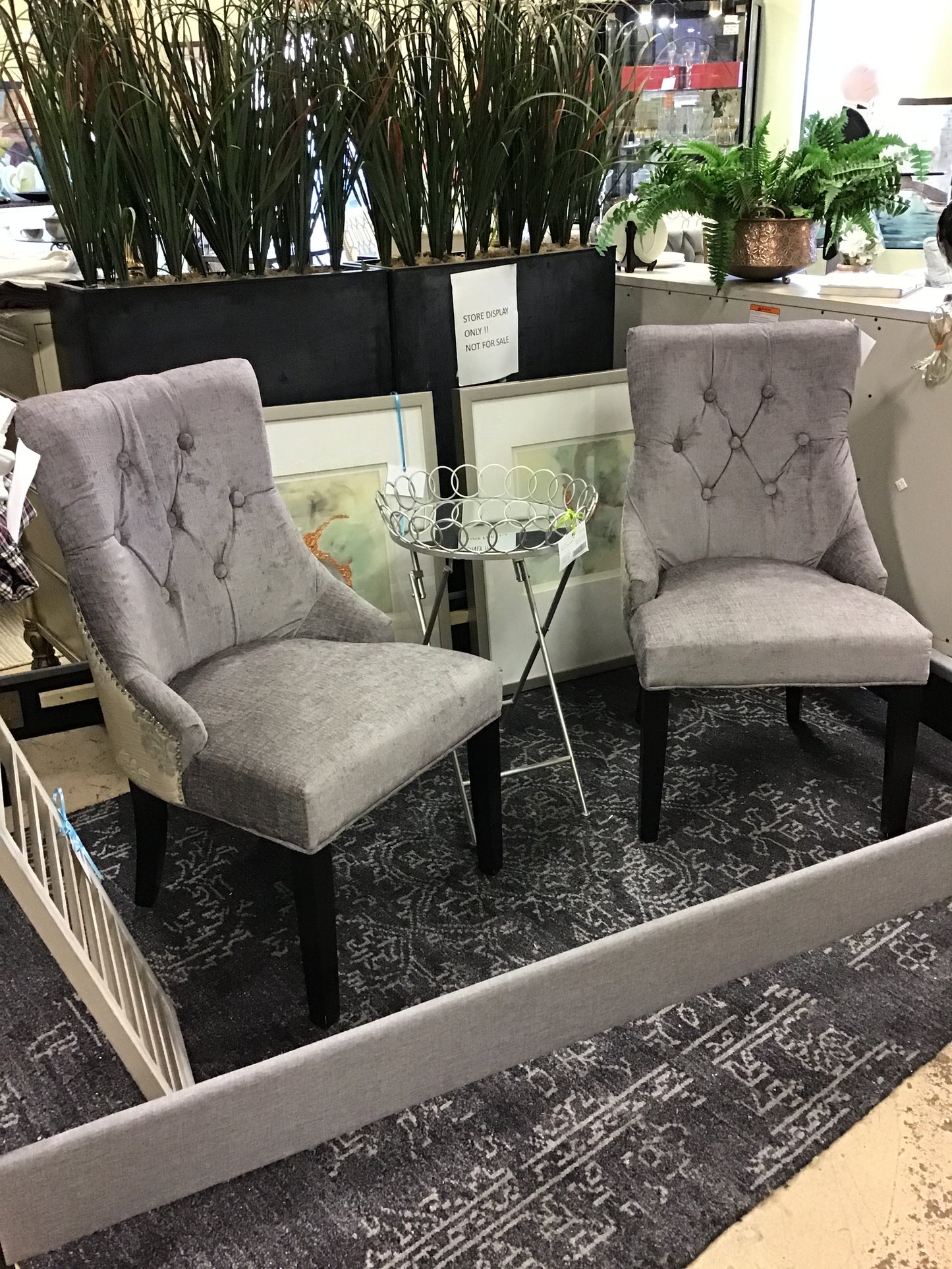 PAIR Dining Chairs - Grey