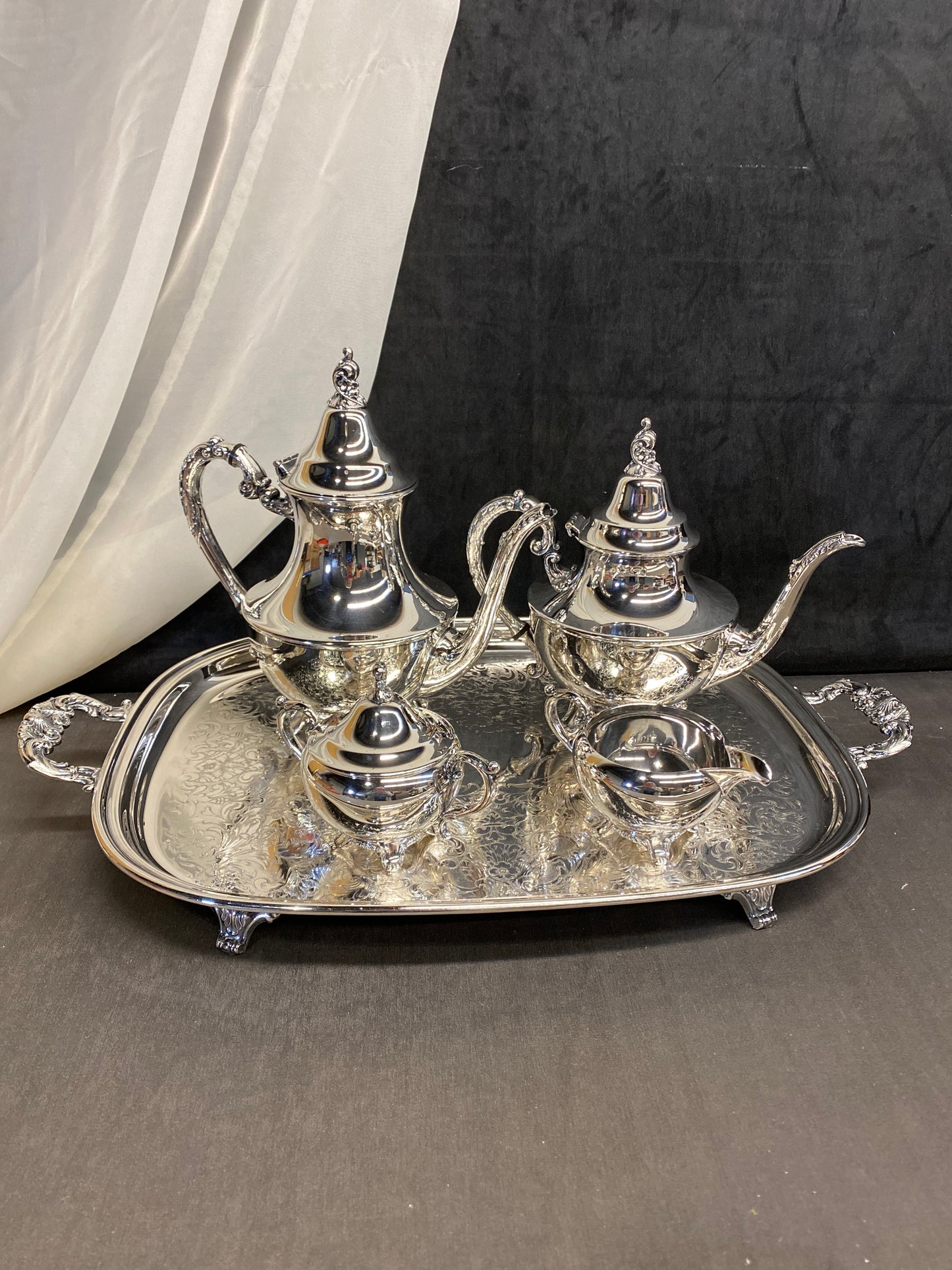 5PC W.A. Rogers Tea Service CONDITION