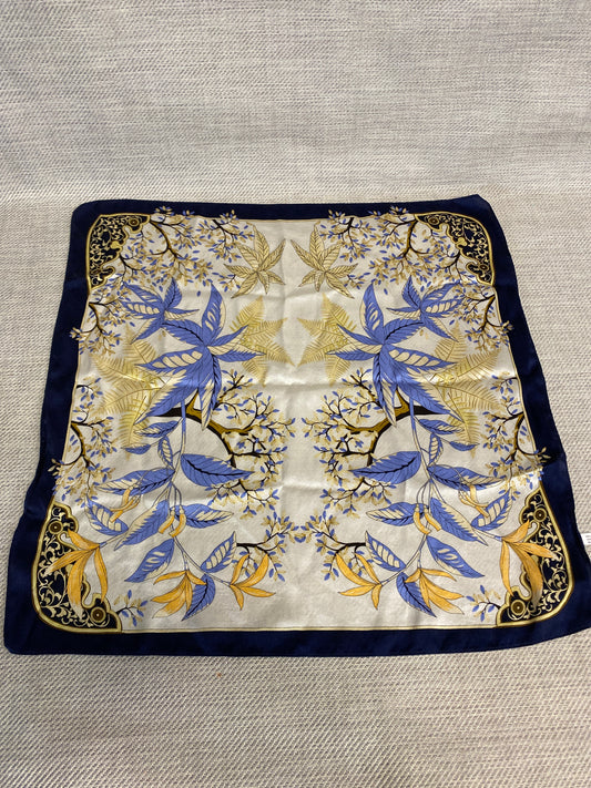 100% Silk Scarf - Blue