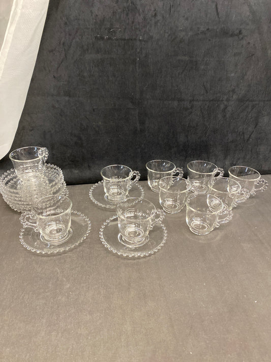 20 PC Vintage Candlewick Teacups & Saucers