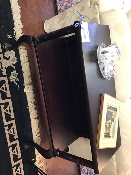 Vintage Dark Wood Console Table