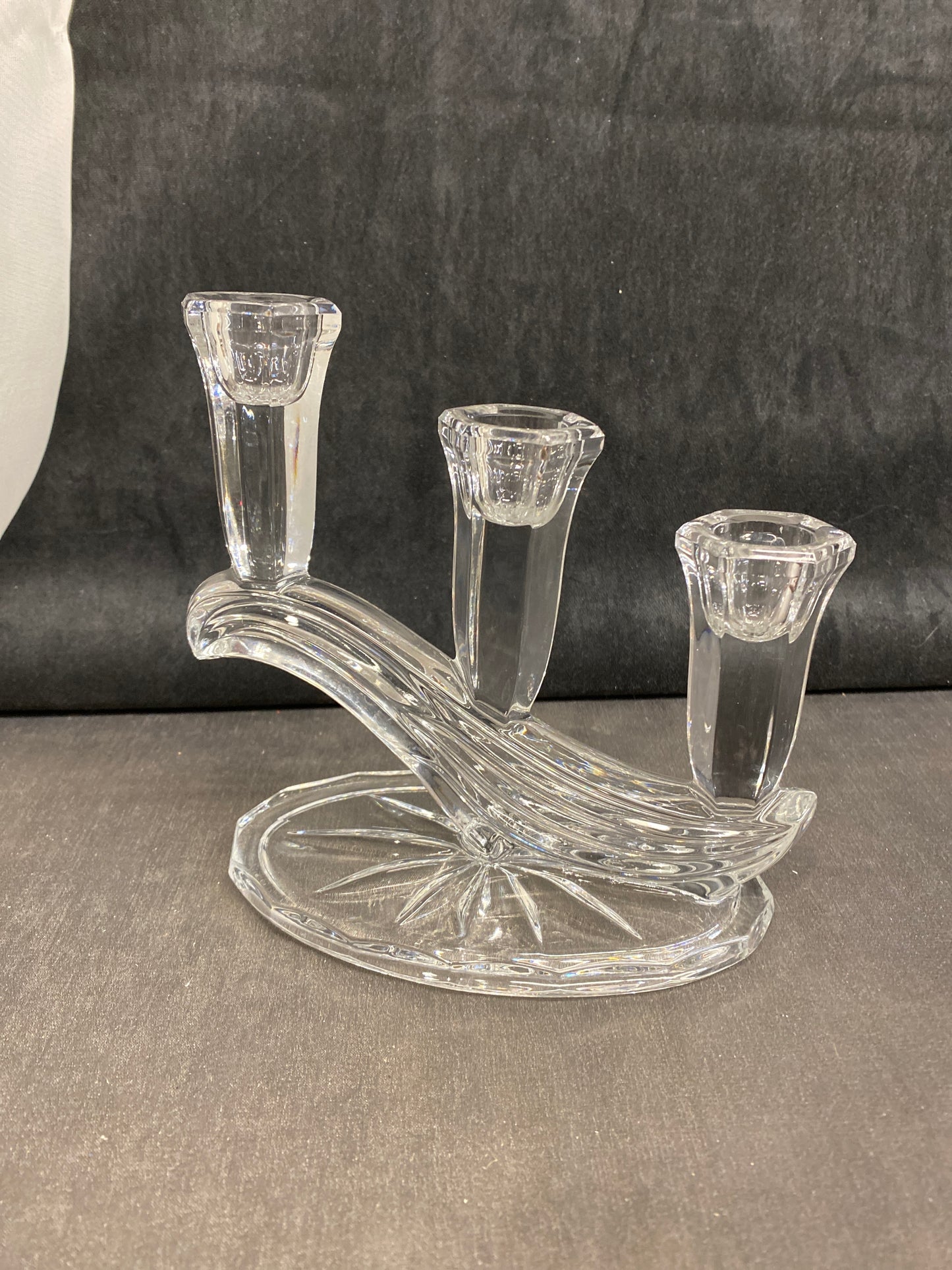 Glass Candleholder - 3 Candles