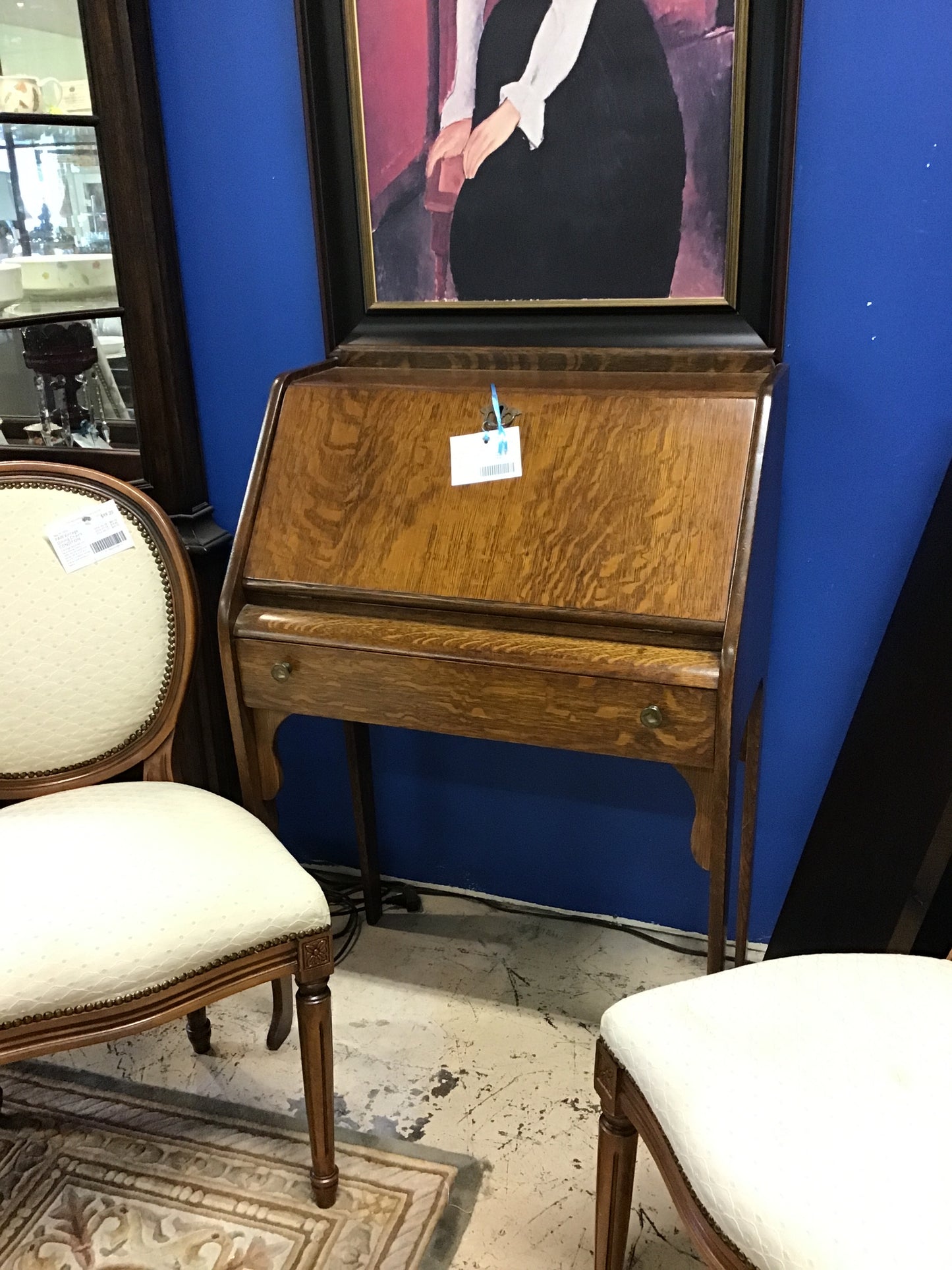 Vintage Fold Down Secretary Desk