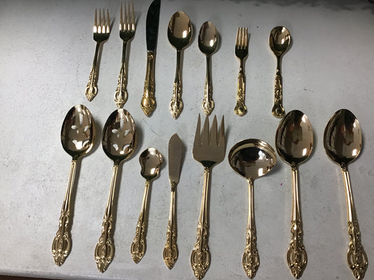 Gorgeous 'Golden Versailles' 16 Place Set