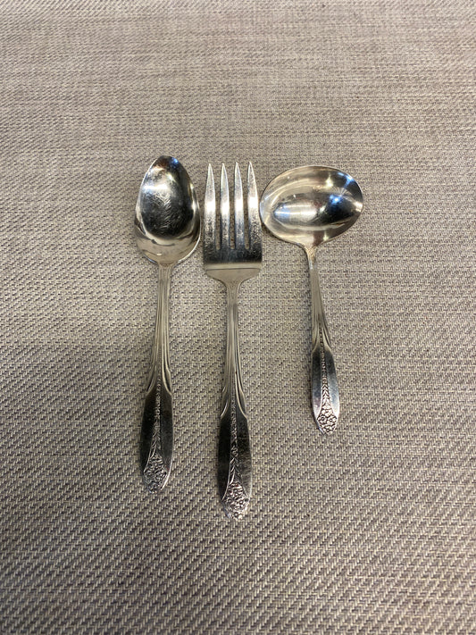 3PC Silverplate Serving Pieces