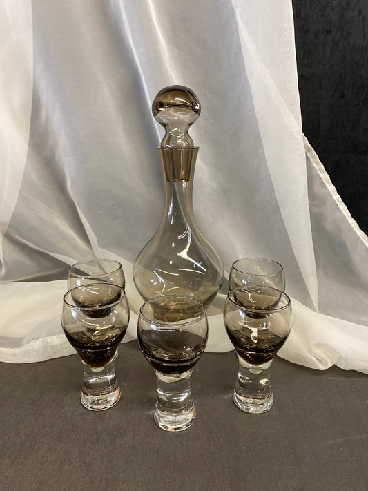 6PC Caithness Decanter & Glasses