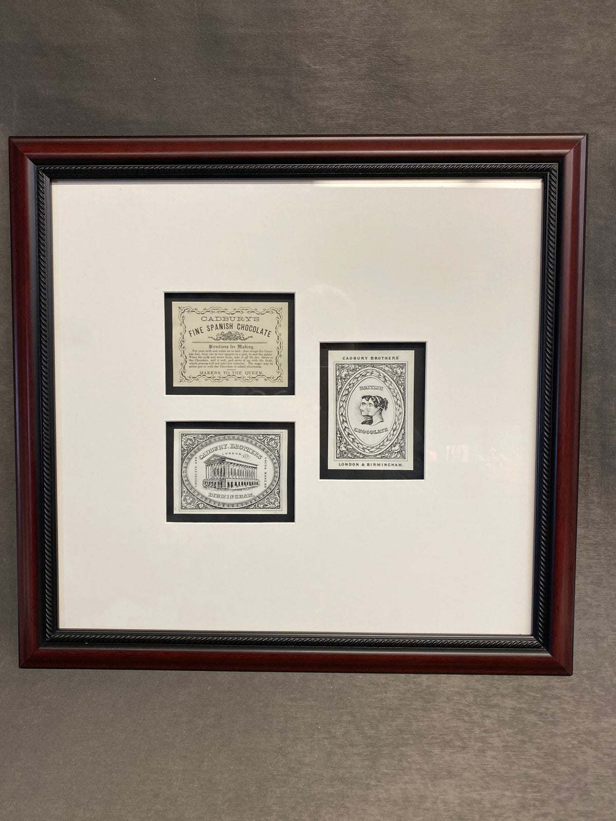 Framed Wall Decor - Cadbury Labels