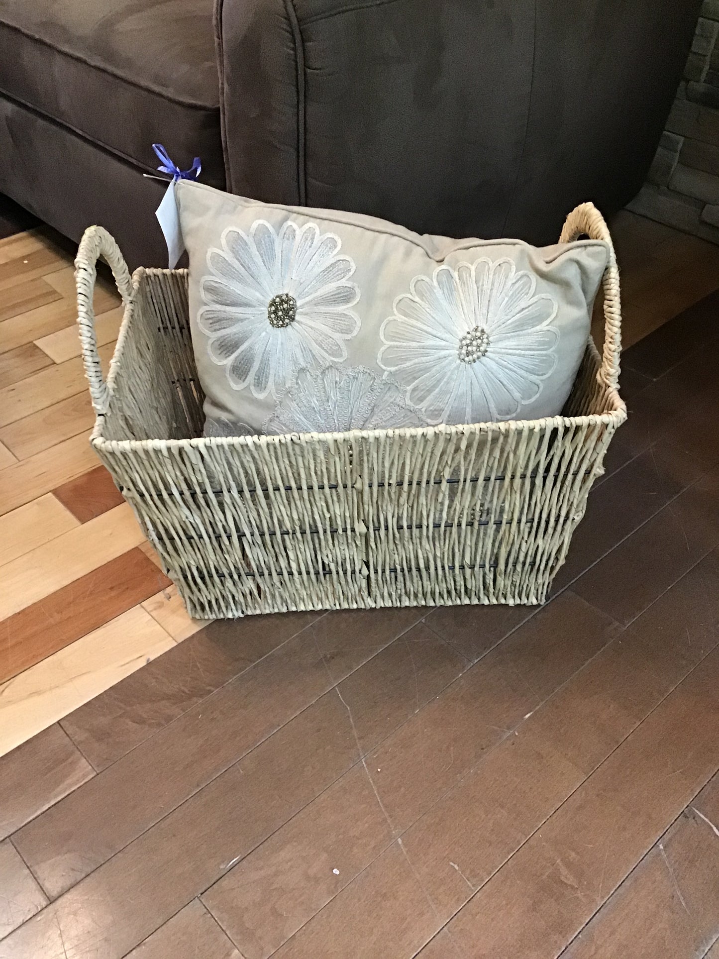 Wicker Basket with Handles