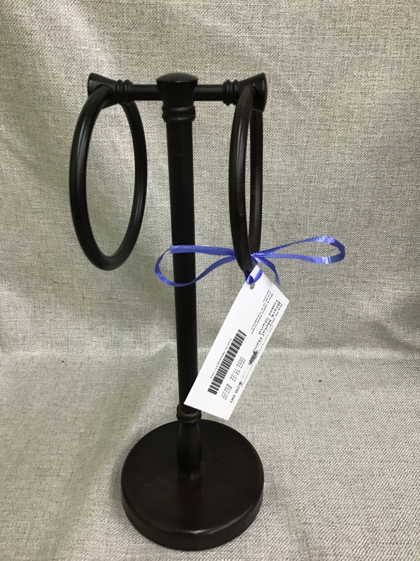 Black Metal Hand Towel Stand