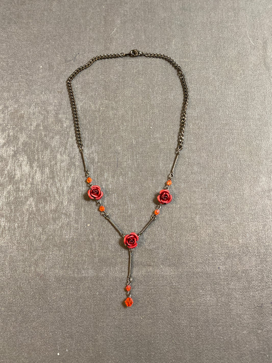 Necklace - Red Roses