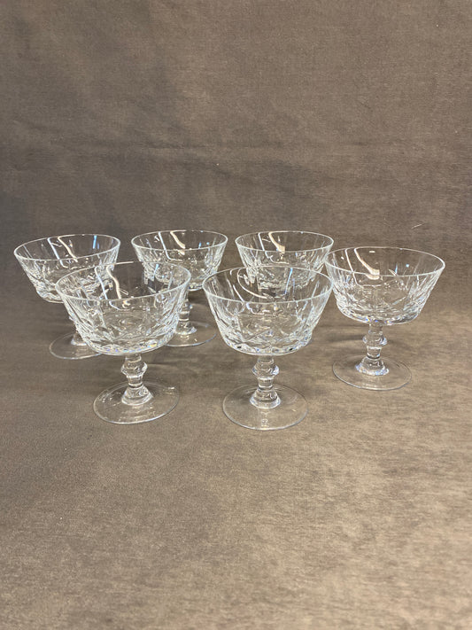 Set 6 Cross & Olive Champagne Glasses