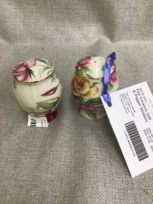Pair Ceramic Salt & Pepper Shakers