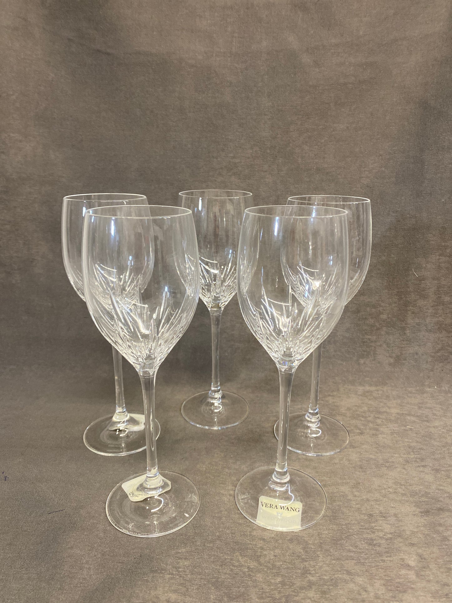 Set 5 Wedgwood Crystal Wine Glasses