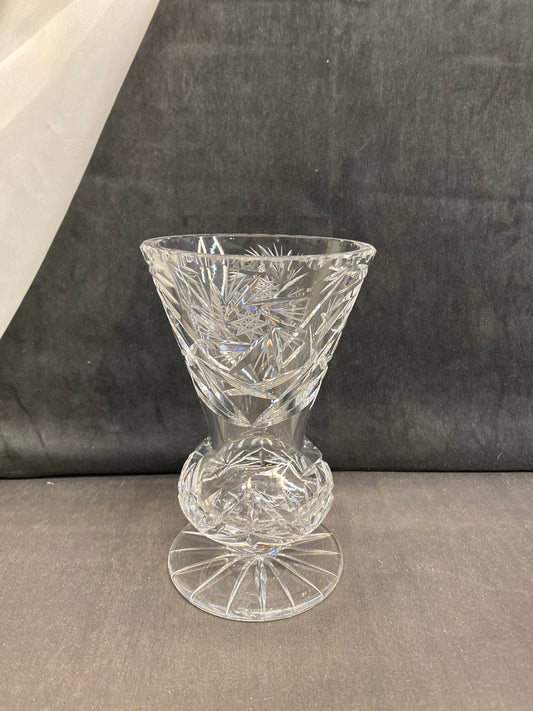 Pinwheel Crystal Vase - Thistle