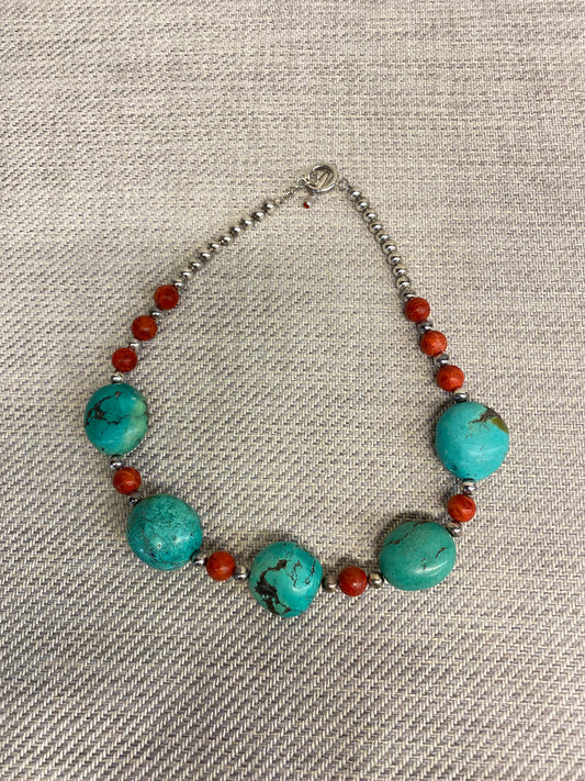 Necklace - Turquoise Stones