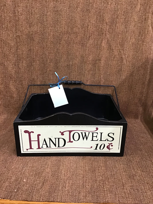 Wood Hand Towels Box with Handle