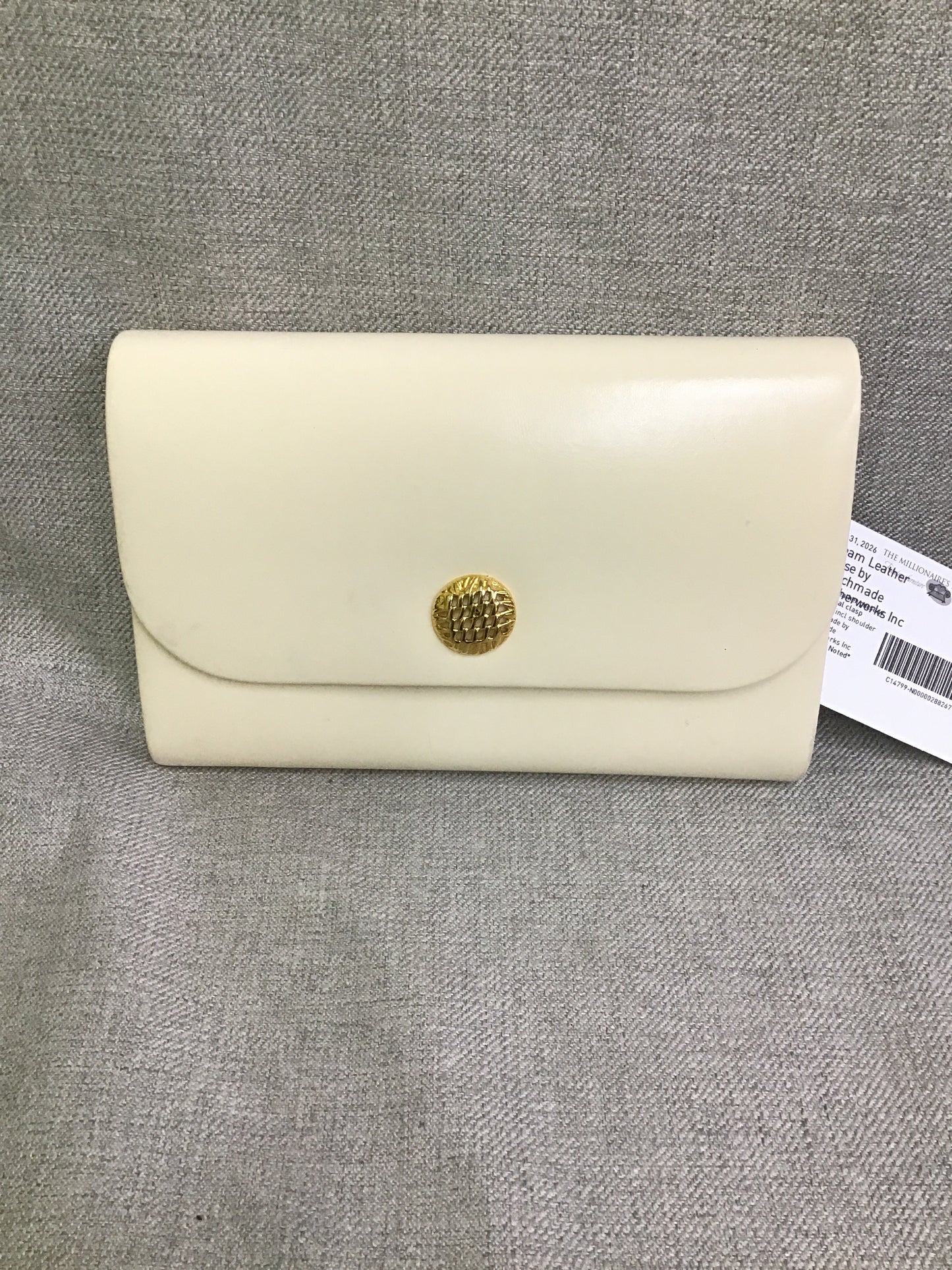 Cream Leather Purse by Benchmade Leatherworks Inc