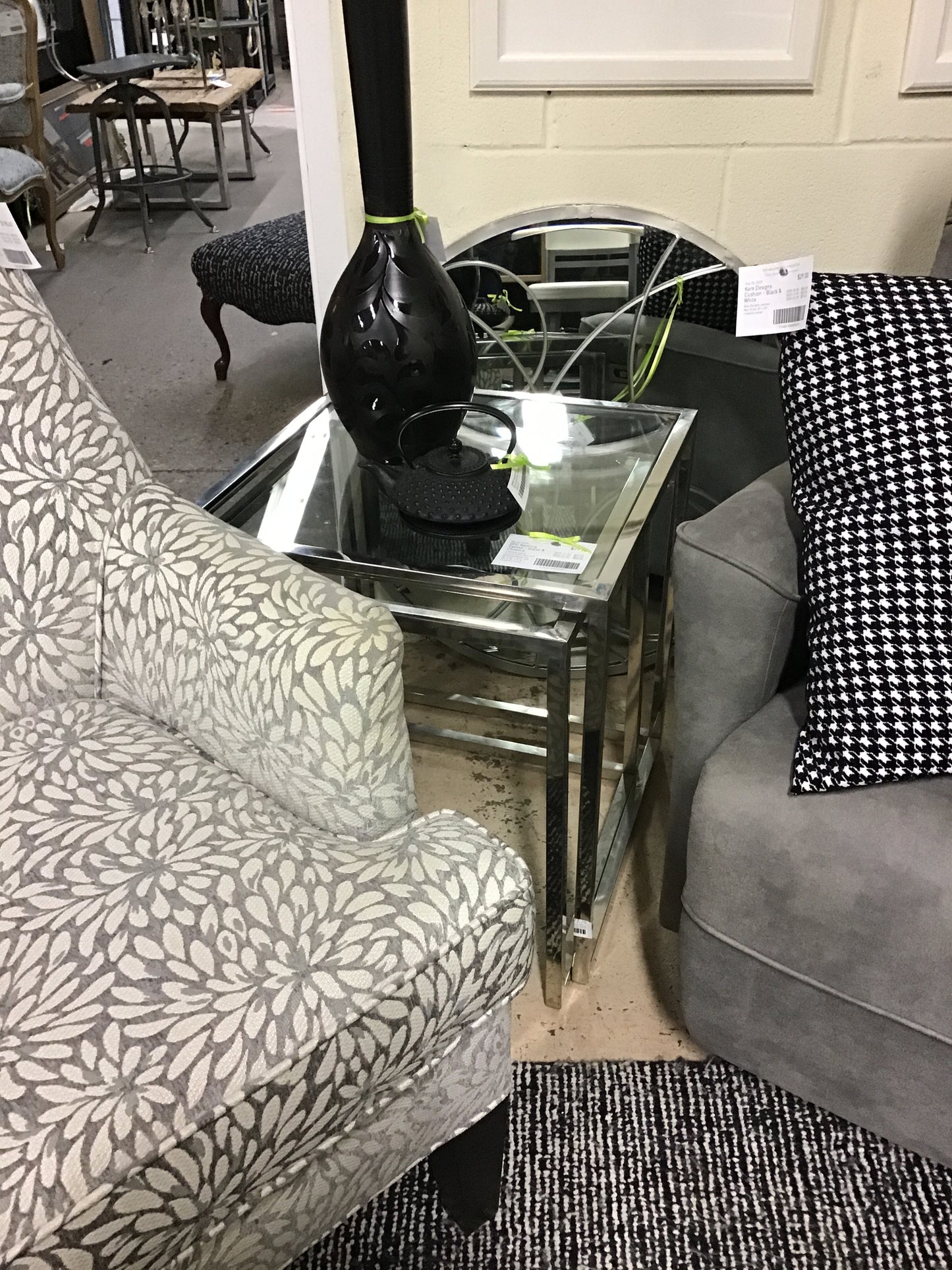 2PC Nesting Tables - Glass & Chrome
