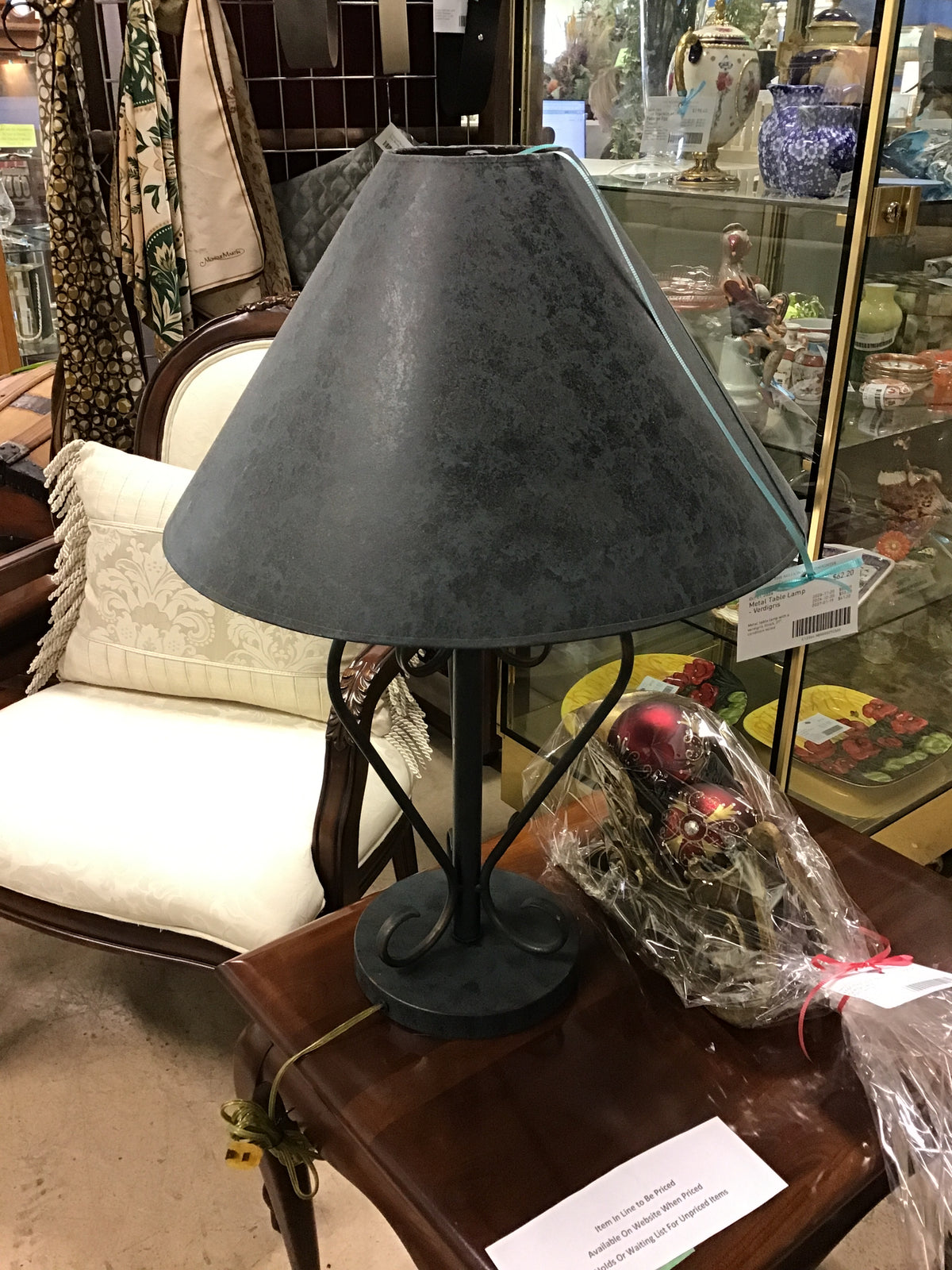 Metal Table Lamp - Verdigris