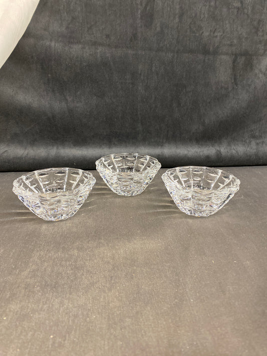 Set 3 Glass Votive Candleholders