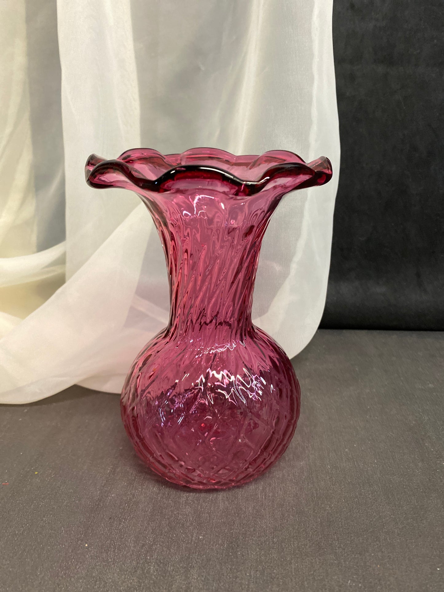 Cranberry Glass Vase
