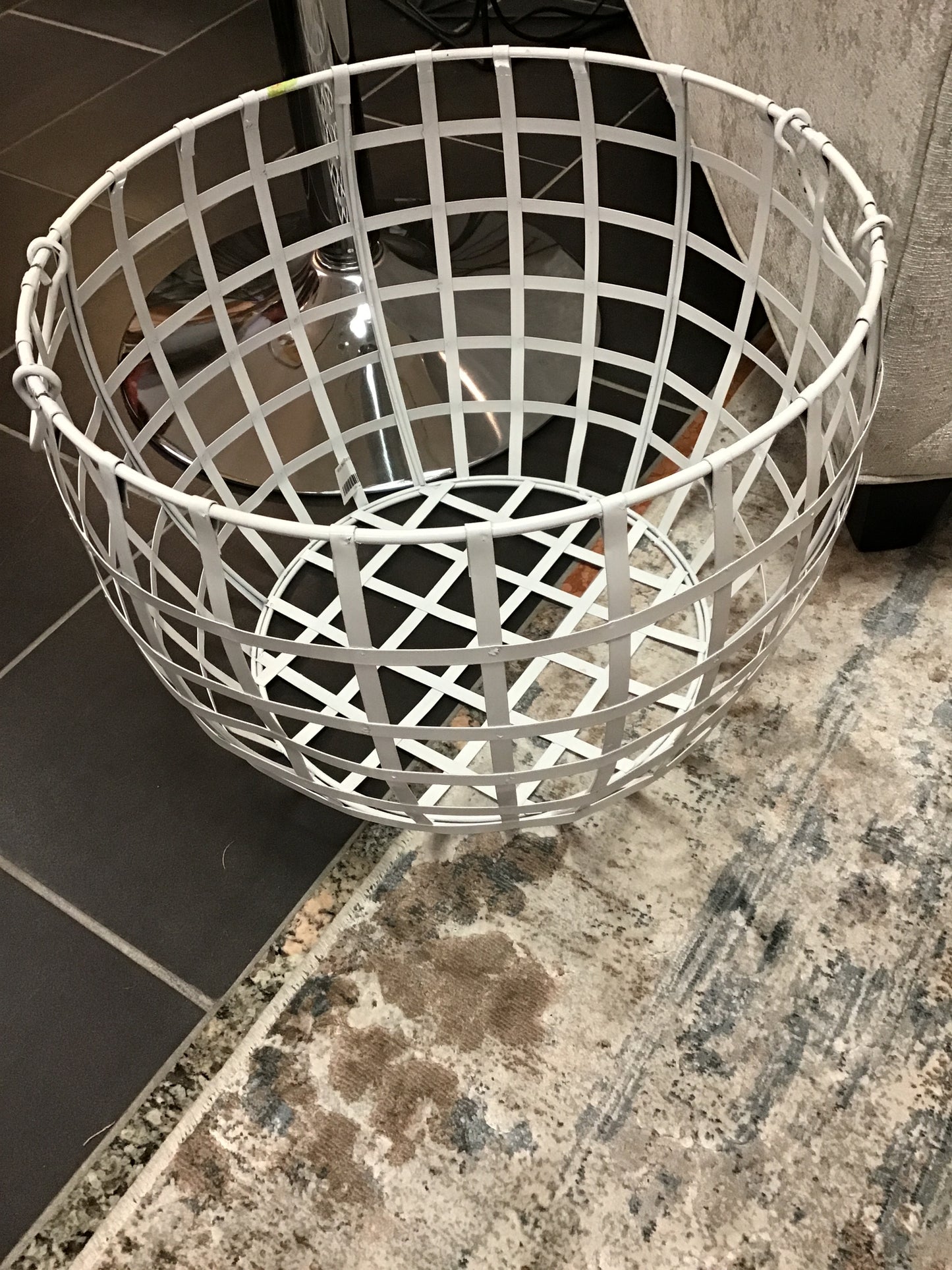 White Metal Basket